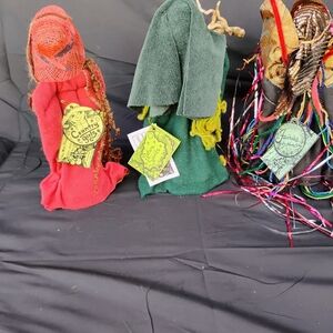 Source Unknown Colorful Fabric Figures